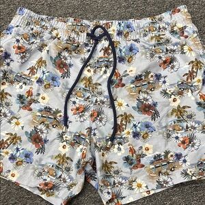 Tropical Floral Men's Swim Trunks